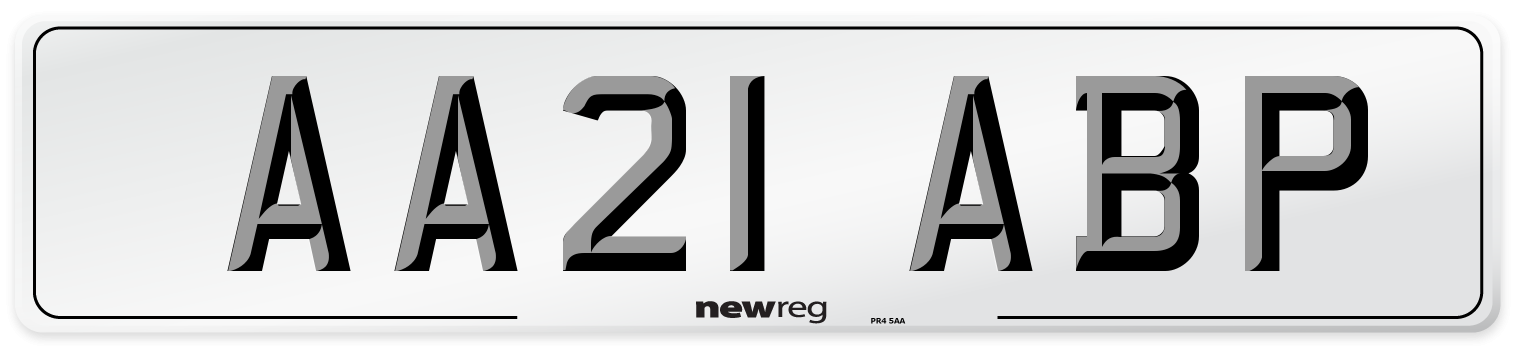 AA21 ABP Number Plate from New Reg
